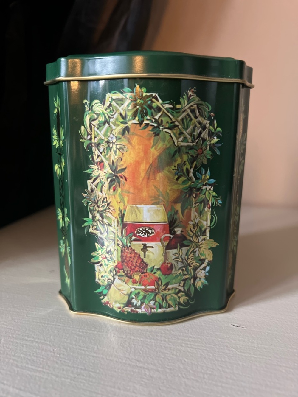 Avon Gold-Tone Christmas Tin